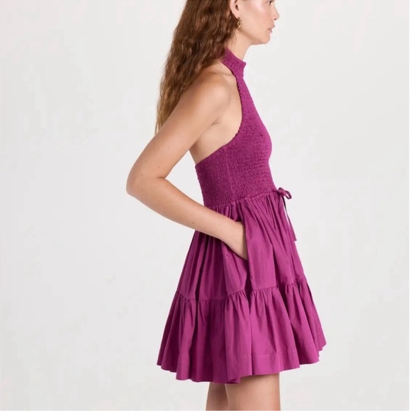 NWT SWF Shirred Halterneck Mini Dress - Picture 4 of 10